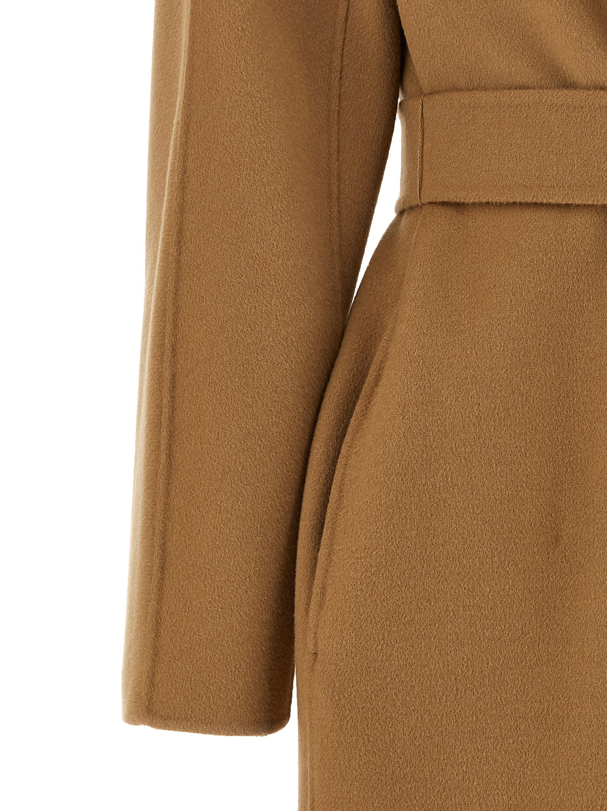 Max Mara Women's Lightweight Silk Cashmere Virgin Wool Overcoat - Beige