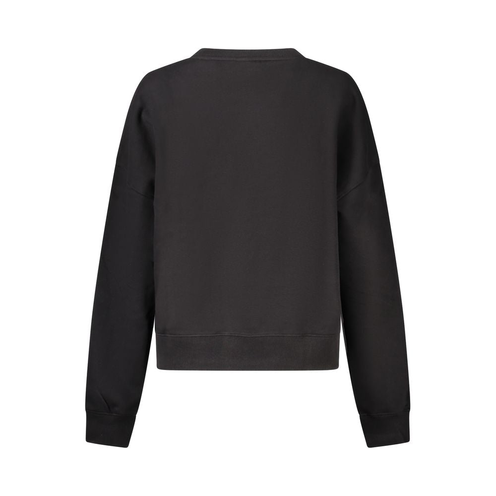 Sweatshirt by Guess Jeans for women in organic cotton & polyester black & print features a unrivaled silhouette with a refined and unrivaled detailing for a sophisticated look.
