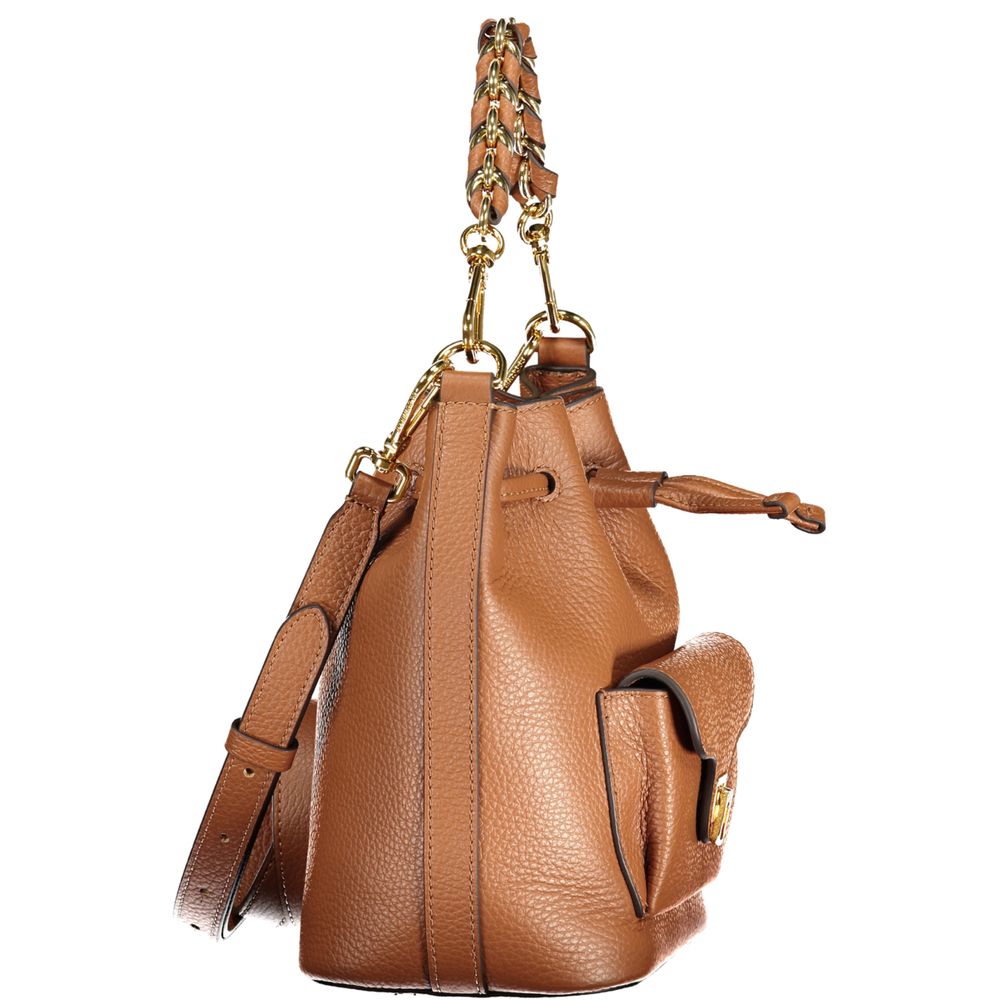 Coccinelle Beat Generation Leather Drawstring Handbag - Brown