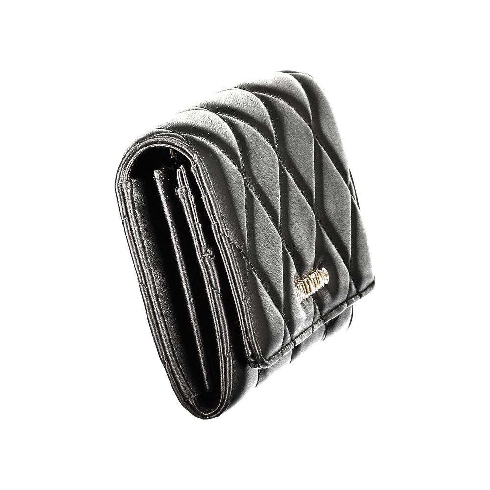 Mario Valentino Polyurethane Cardholder Wallet - Black Signature