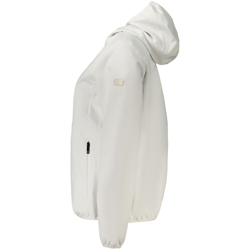 Norway 1963 Women's Softshell Polyester Hooded Windbreaker Jacket - White