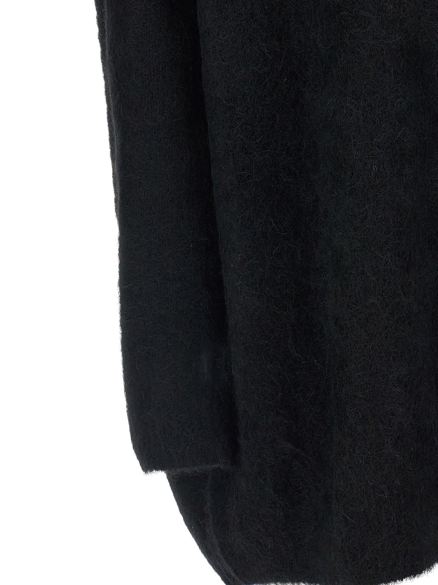 NUDE Black Alpaca Leather Cardigan