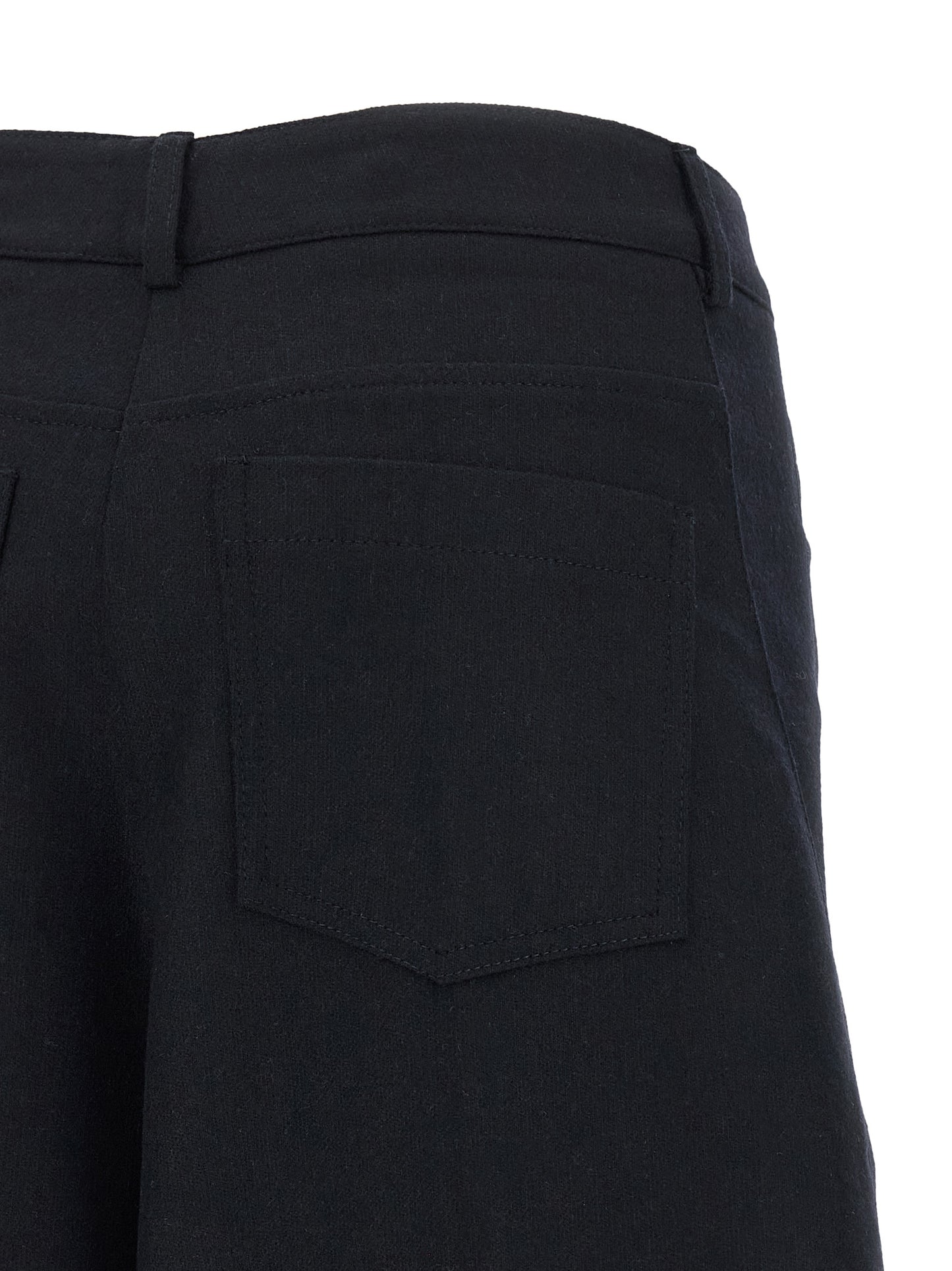 NUDE Black Wool Casual Pants