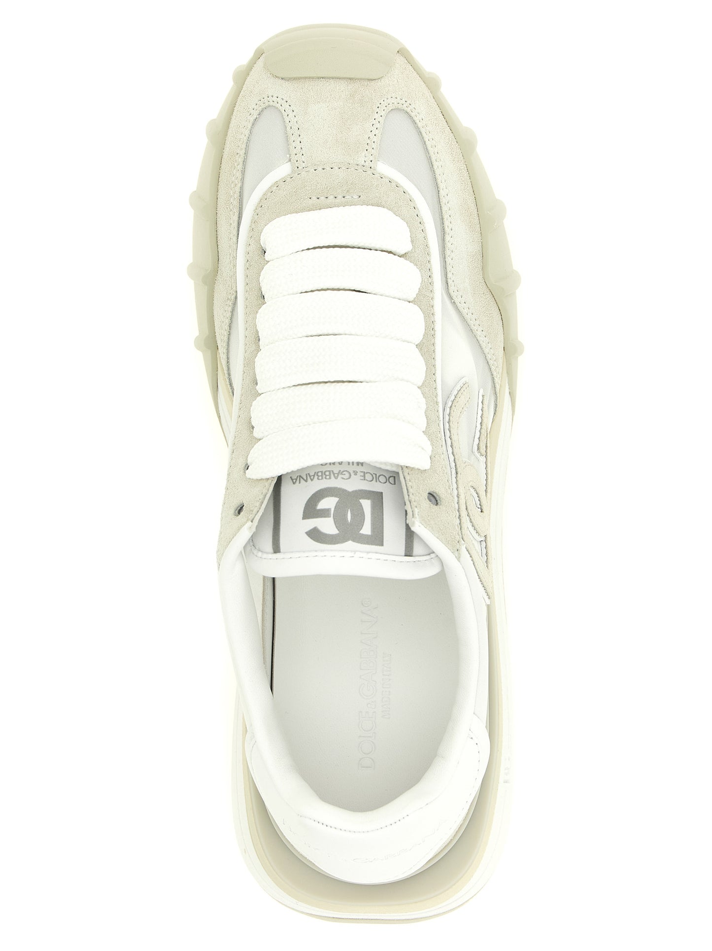 Dolce & Gabbana Beige Polyamide Athletic Sneakers