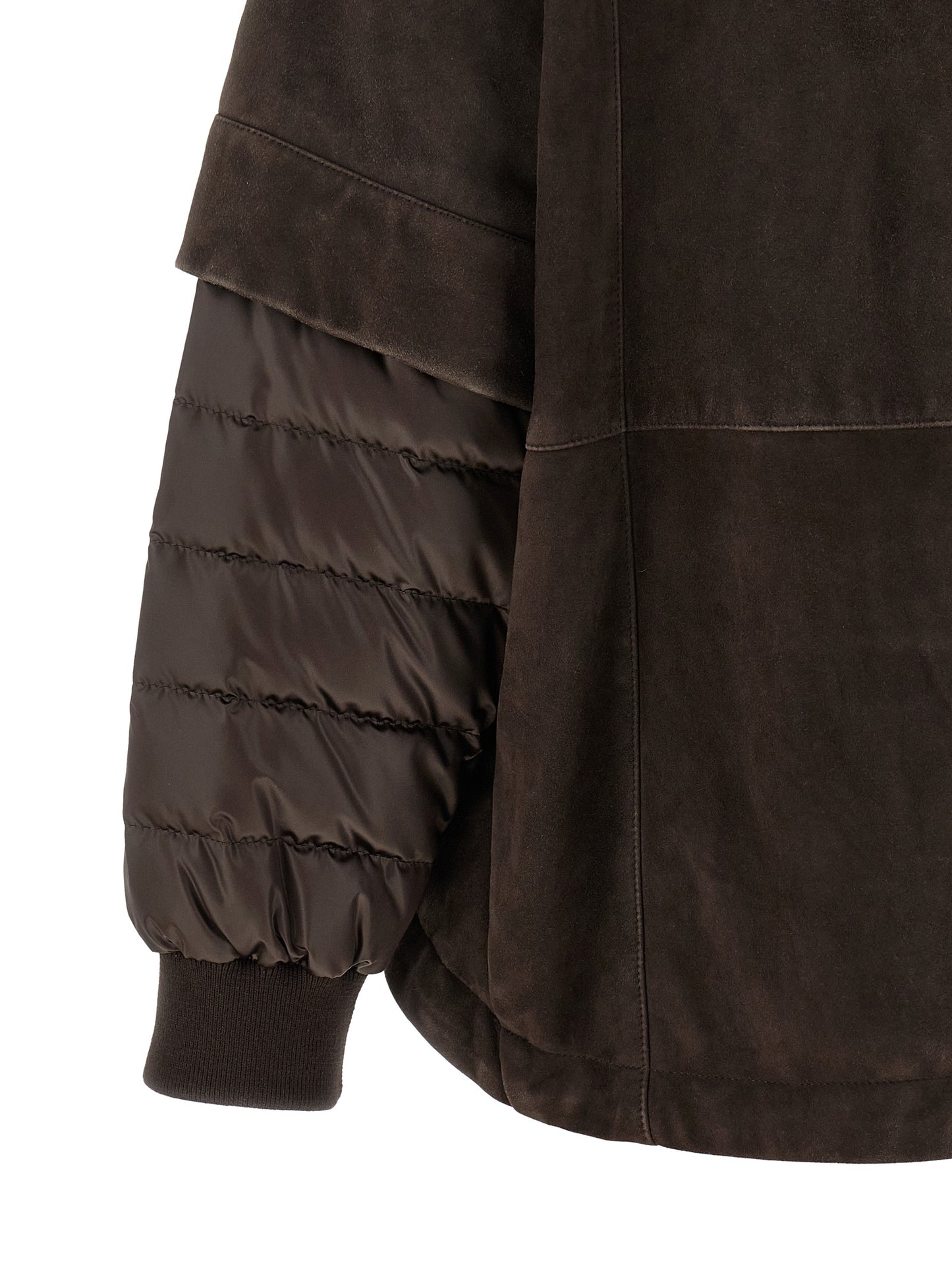 MooRER Brown Wool Leather Jacket