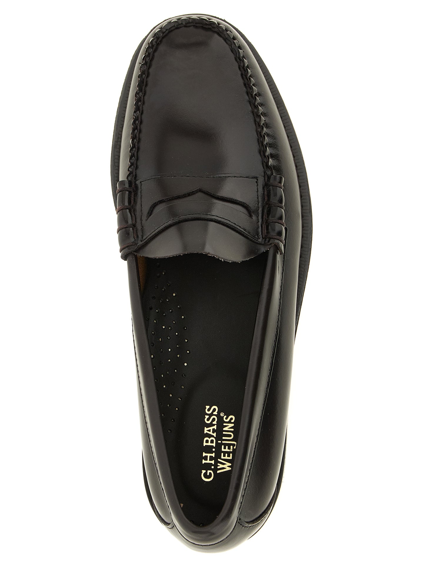 G.H. BASS Brown Cowhide Slip-On Loafers