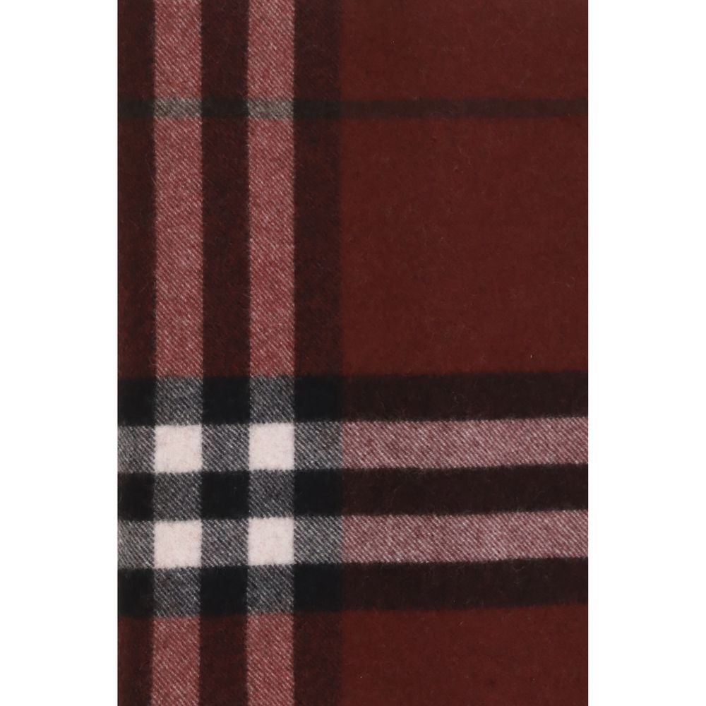 Burberry Cashmere Shawl Rectangular Wrap Fringes Scarf - Gradient Bordeaux Patterned