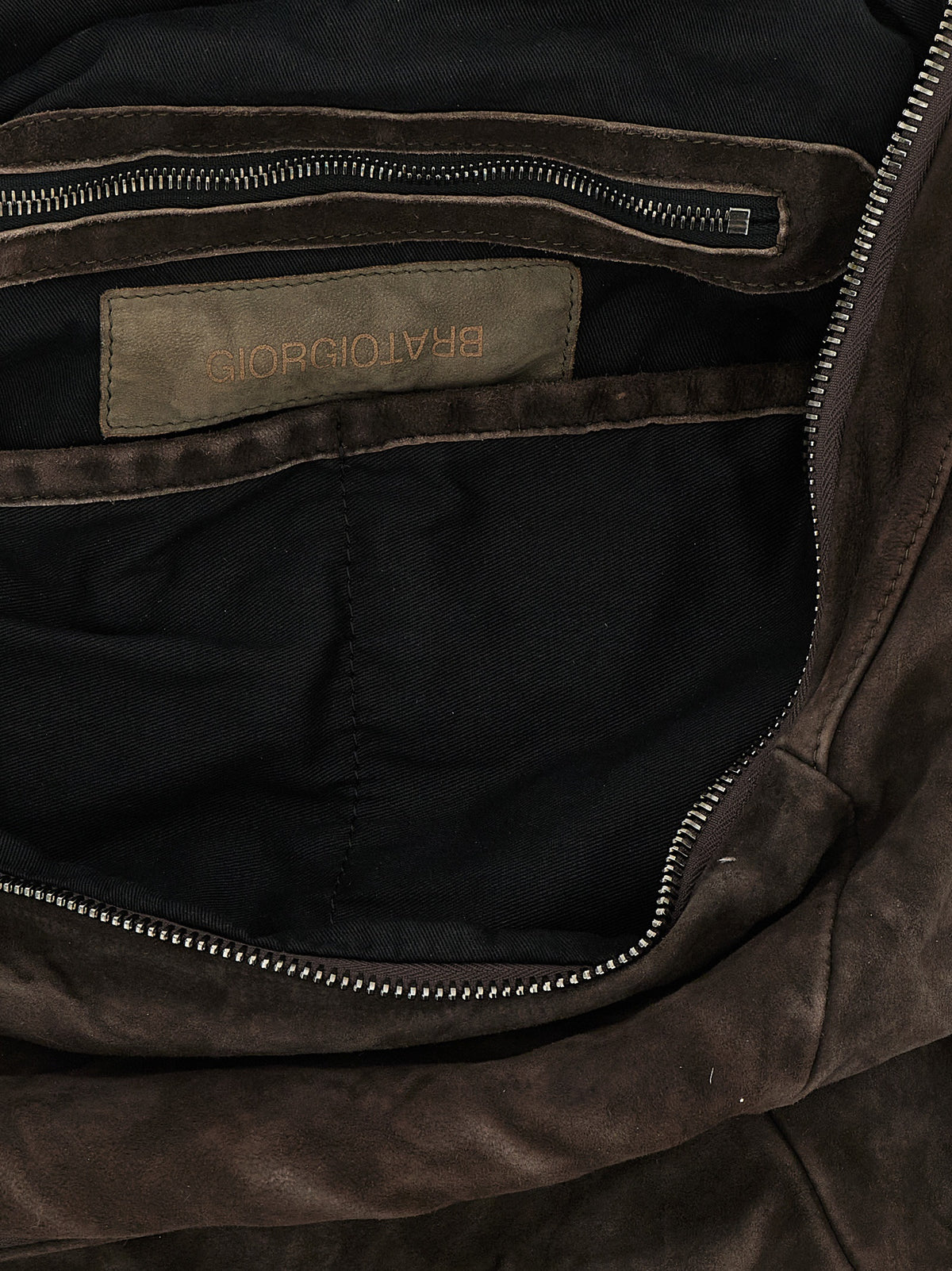 GIORGIO BRATO Embossed Lambskin Leather & Metal Backpack - Brown