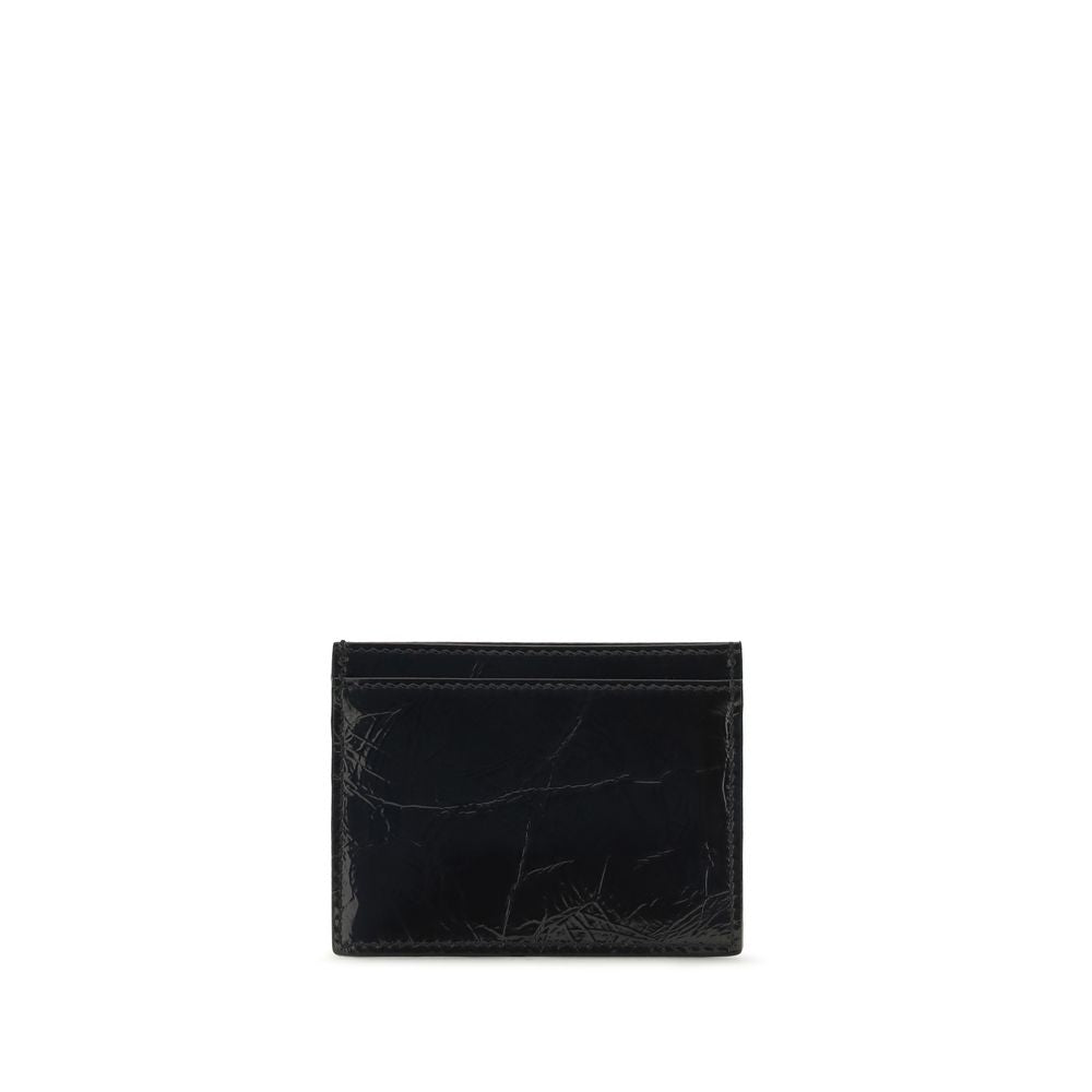 Vivienne Westwood Bos Taurus Calf Leather Cardholder Wallet - Black