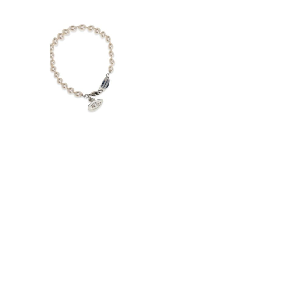 Vivienne Westwood Orb Women's Brass & Pearls Bracelet - Beige Pearl