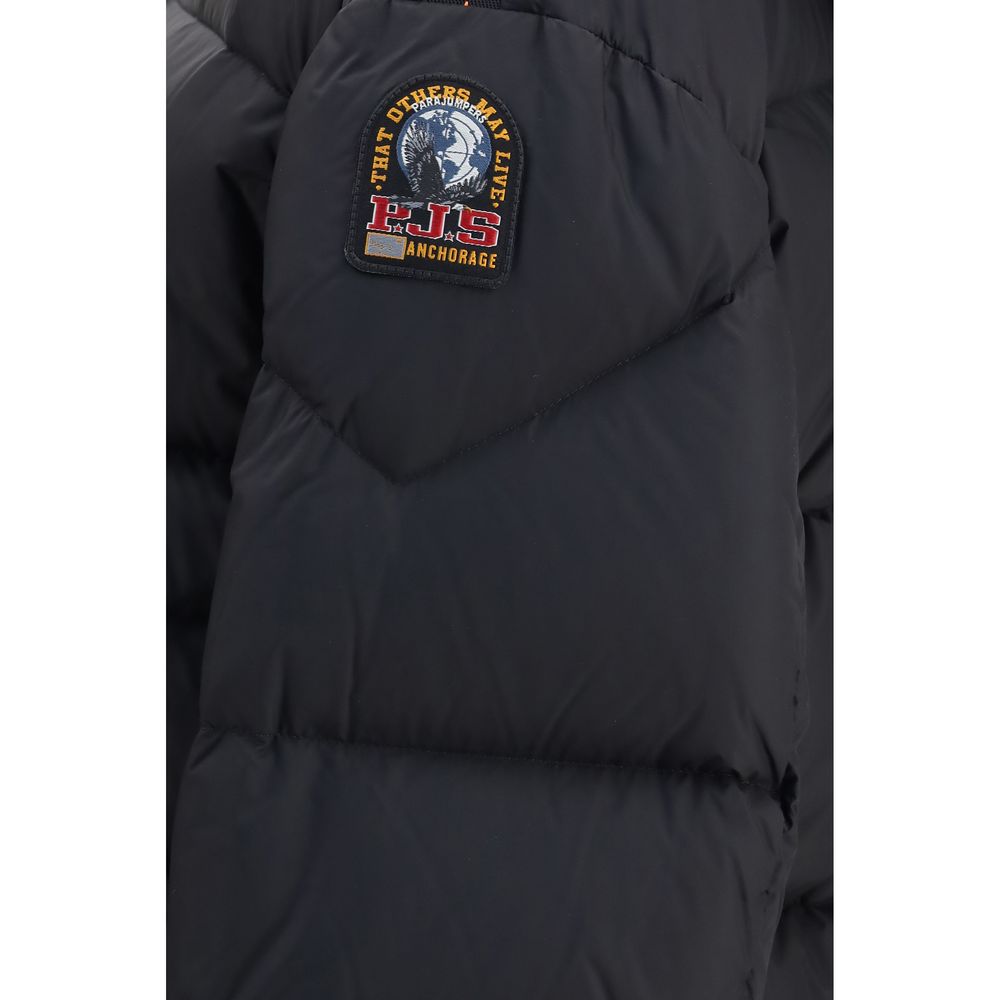Parajumpers Women's Quilted Goose Down Duck Padded Polyamide & Hooded Overcoat - Black