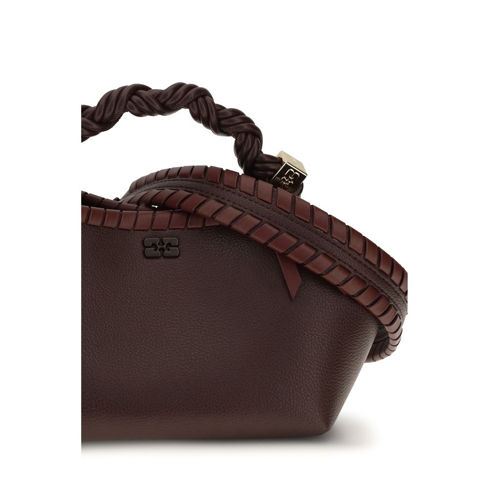 Ganni Bou Polyester Polyurethane Leather Small Shoulder Flap Bag - Brown