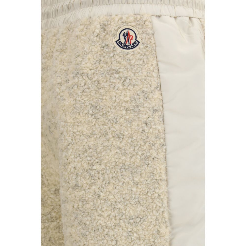 Jogger Sweatpants by Moncler for women in acrylic cotton nylon & viscose beige features an dynamic relaxed-fit, regular-fit & wide with long, , and functional for an dynamic silhouette.
