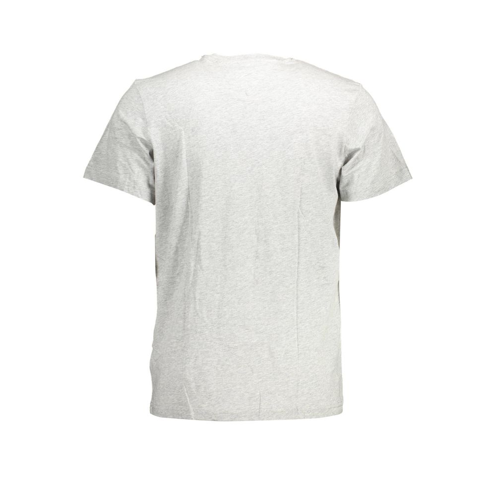 Tommy Hilfiger Men's Crew Neck Organic Cotton T-Shirt - Gray Signature Print Print