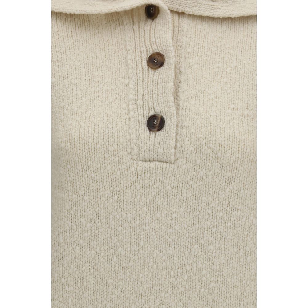 Malo Women's Regular Fit Cashmere & Merino Wool Sweatshirt - Beige