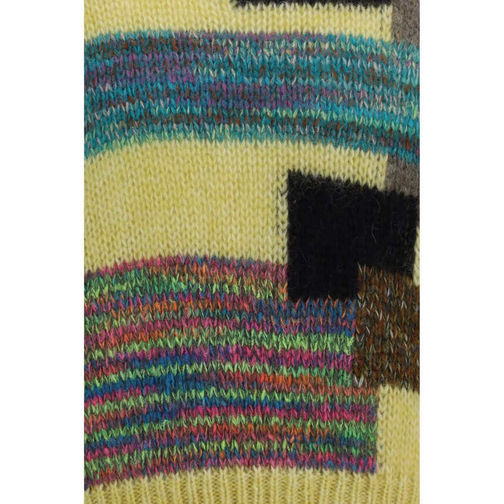 Sweatshirt by Magliano for men in mohair merino wool & polyamide multicolor, patterned, checked & striped features an magnificent silhouette, showcasing a sophisticated and detail for a truly magnificent finish.
