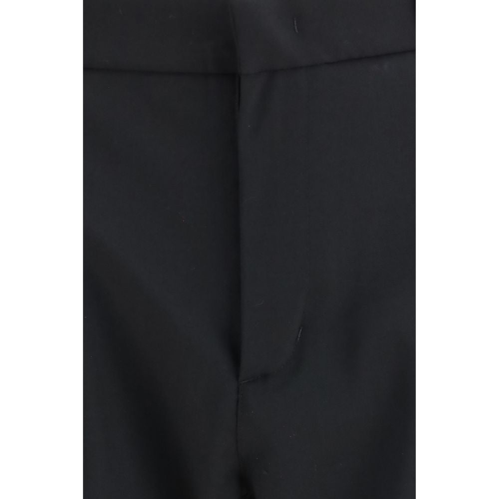 Pants by LAMINAR for men in merino wool & polyester black showcases a unrivaled comfort silhouette, featuring a straight-leg, relaxed-fit & regular-fit cut and long with a for a unrivaled comfort and refined aesthetic.