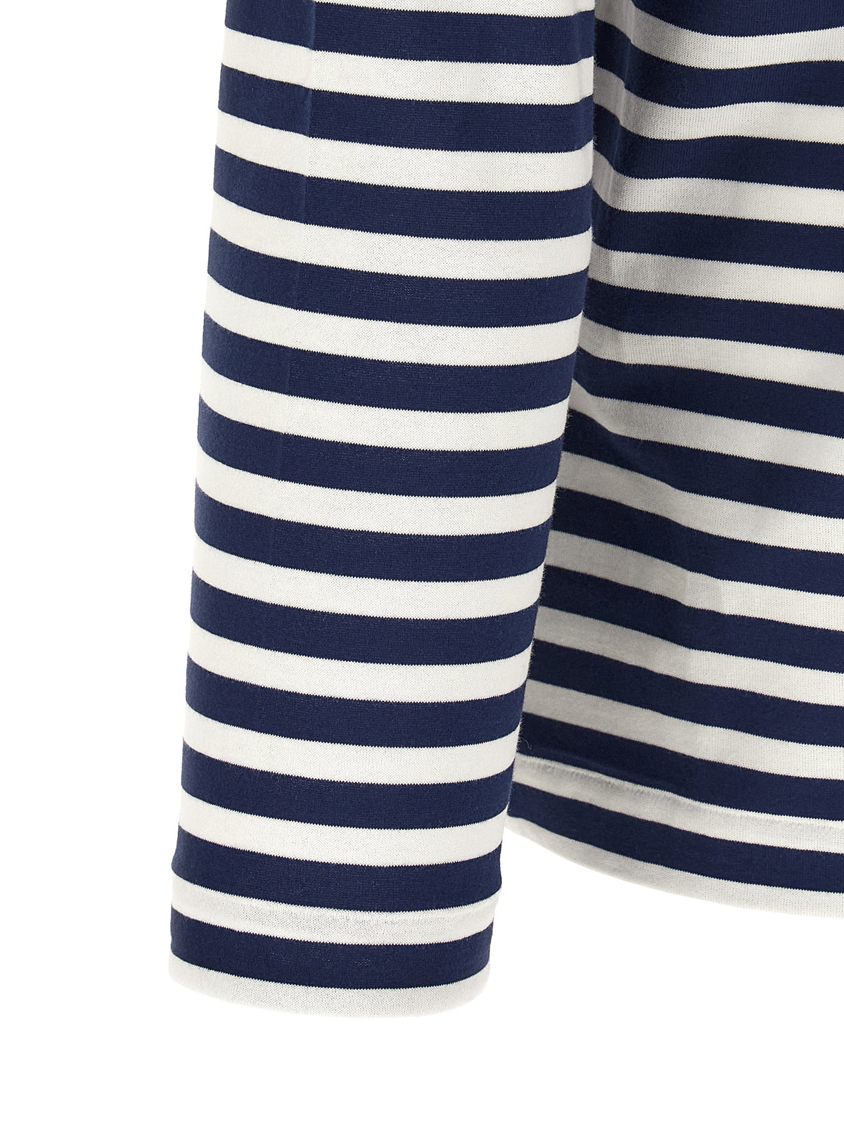 T-Shirt by Comme Des Garçons Play for men in cotton multicolor, red, patterned, signature & striped showcases a unassuming silhouette, artfully detailed with a refined and unassuming for a sophisticated, contemporary look.