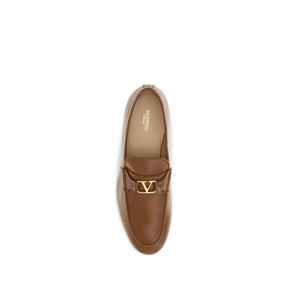 Valentino Garavani Brown Lamb Ovis Aries Slip-On Loafers