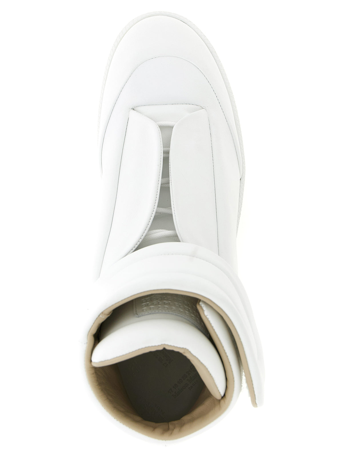 Maison Margiela Men's High Top Calfskin Leather Sneakers - White Signature