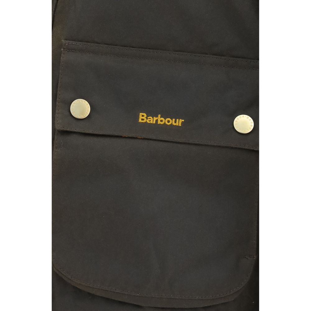 Barbour Women's Crop Top Cotton Corduroy Overcoat - Bicolour Beige Patterned Tartan