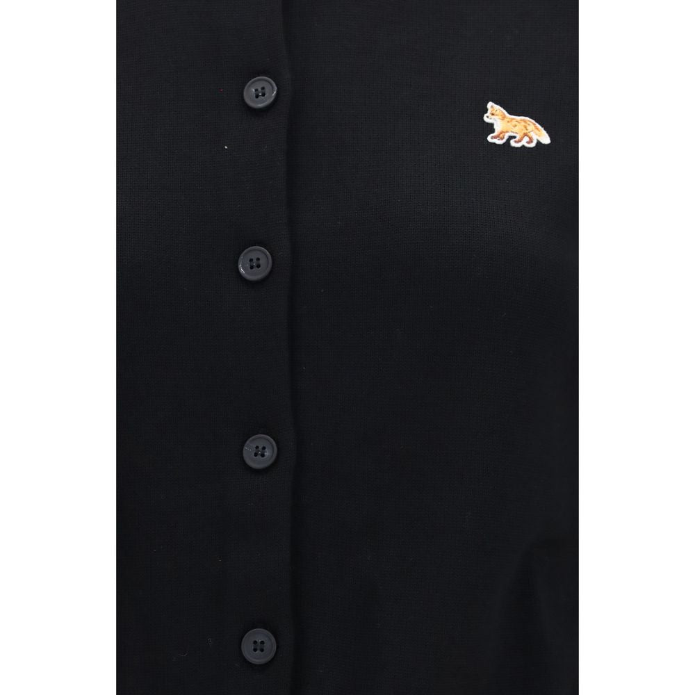 Maison Kitsuné Women's Regular Fit Cotton Cardigan - Black