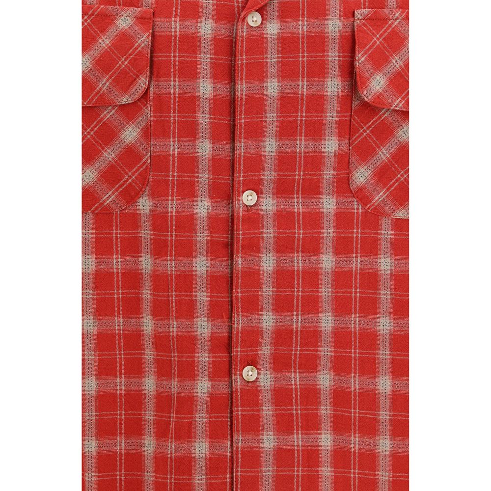FOUND Red Cotton Pattern Shirt