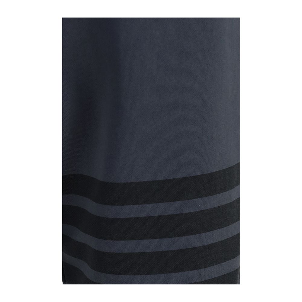 Thom Browne Track Men's Regular Fit Cotton Jeans - Gray Silver Signature Striped