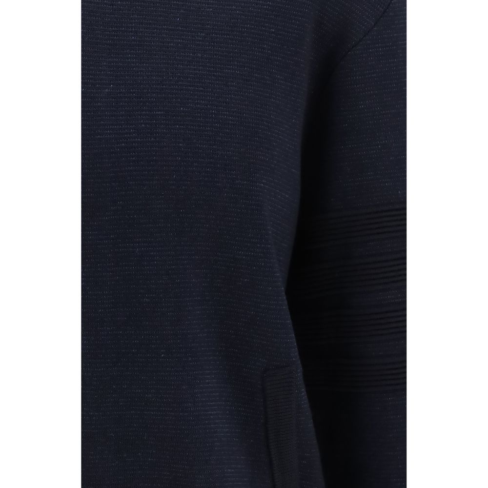 Thom Browne Men's Linen & Merino Wool Bomber Jacket - Blue Signature Striped