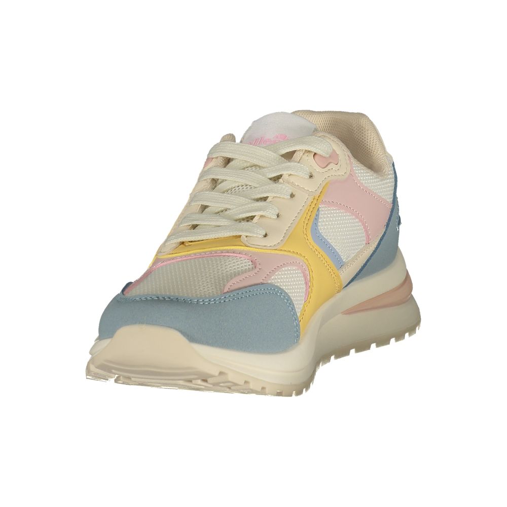 Ellesse Women's Athletic Polyester & Polyurethane Sneakers - Blue Pink White Yellow Print