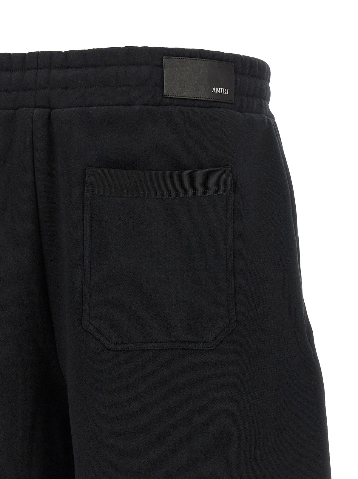 Amiri Men's Relaxed Fit Cotton Leather Modacrylic & Metal Bermuda Shorts - Black White Monogram