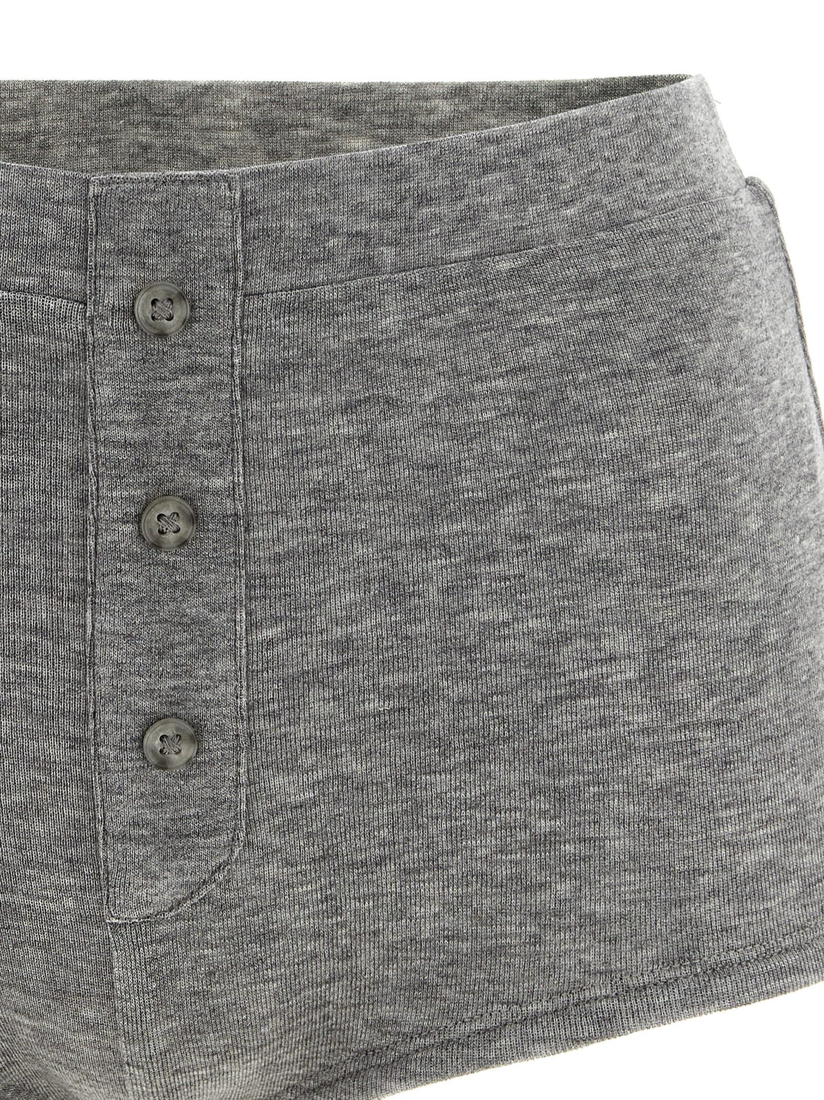 Entire Studios Women's High Rise Wool Bermuda Shorts - Gray