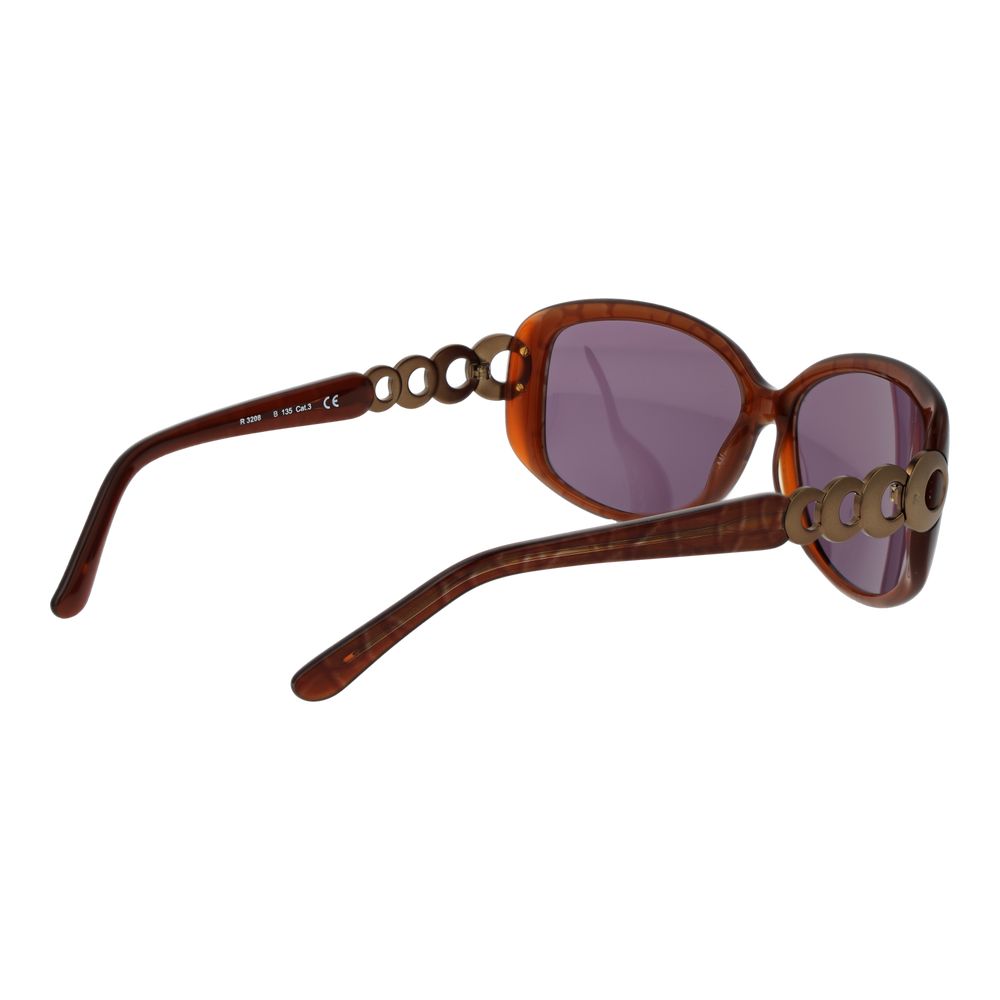 This Sunglasses by Rodenstock for women in acetate brown presents a sumptuous silhouette, showcasing a sumptuous full-rim oval frame design in brown coloured frame and high-performance non-polarized category-3-dark-tint lens.