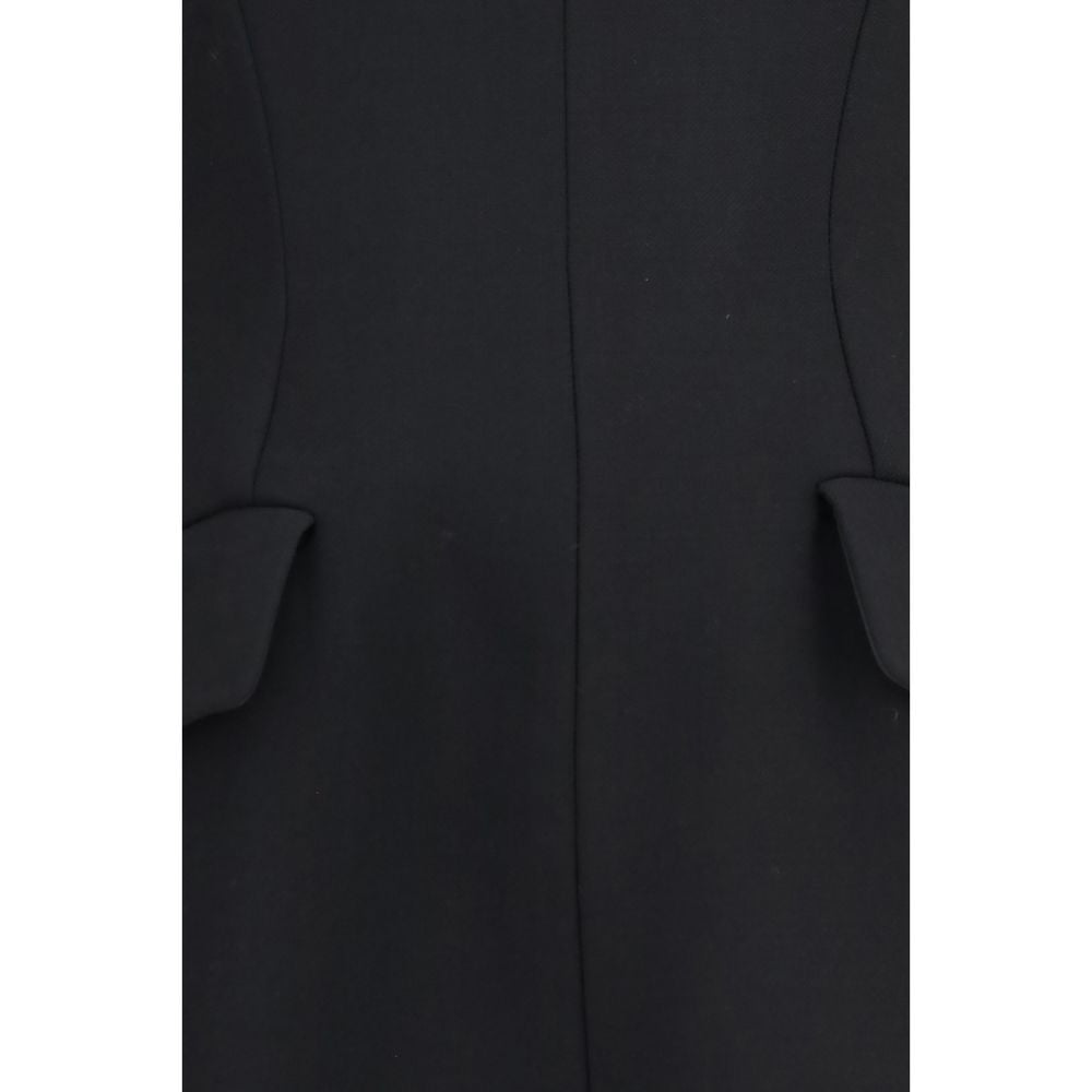 Max Mara Women's Long-Sleeve Polyamide & Cotton Short Dress - Black