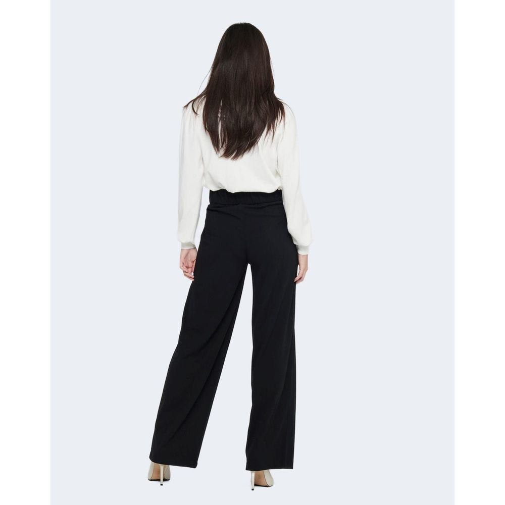 Jacqueline De Yong Women's Wide Stretch Polyester Palazzo Pants - Black