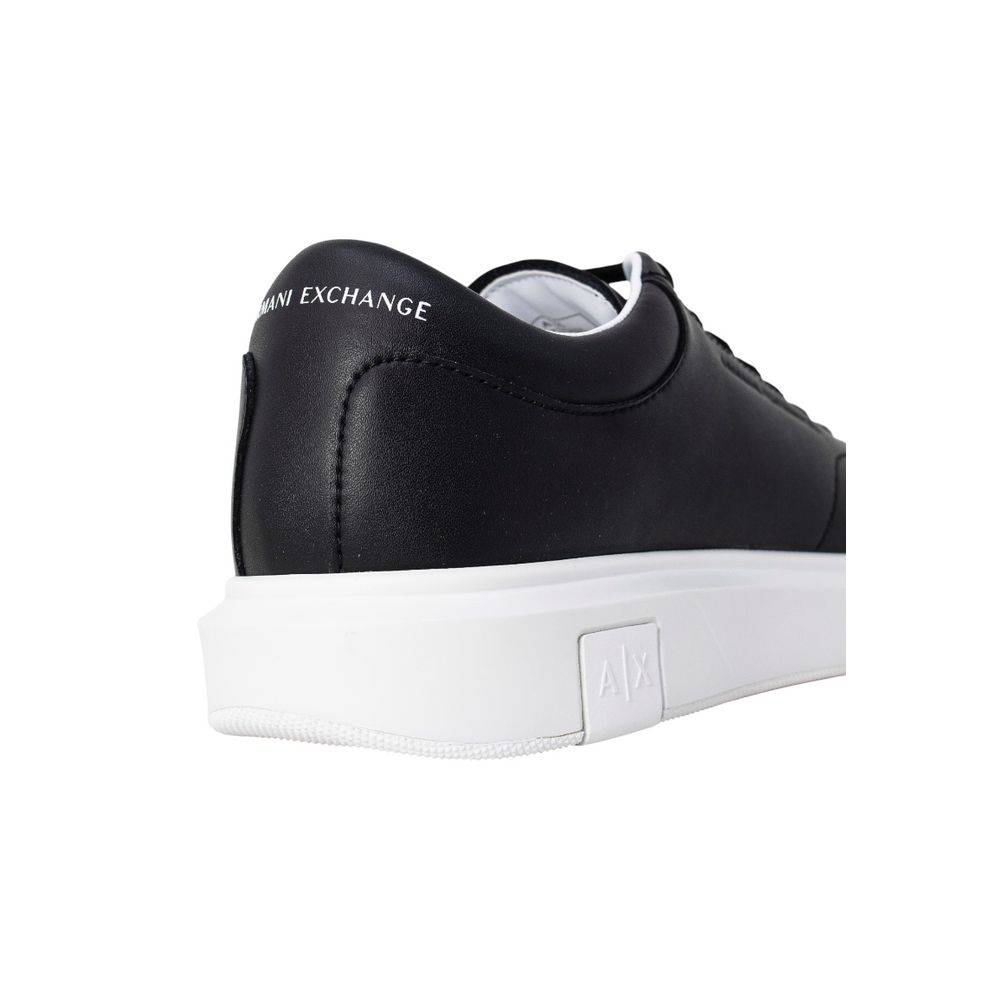 Armani Exchange Men's Low Top Leather Sneakers - Black