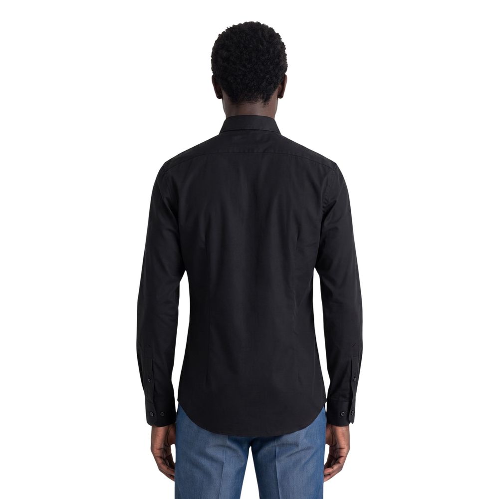 Antony Morato Men's Cotton Dress Shirt - Black