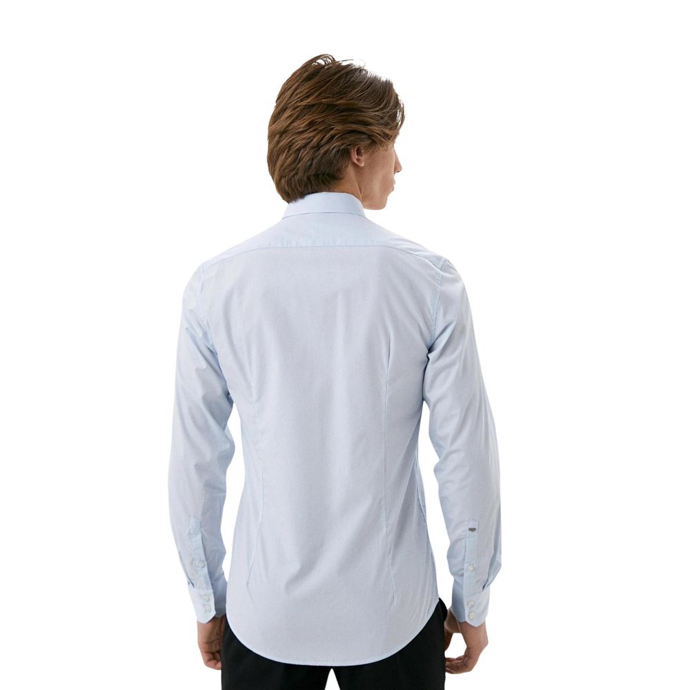 Antony Morato Men's Cotton Dress Shirt - Blue