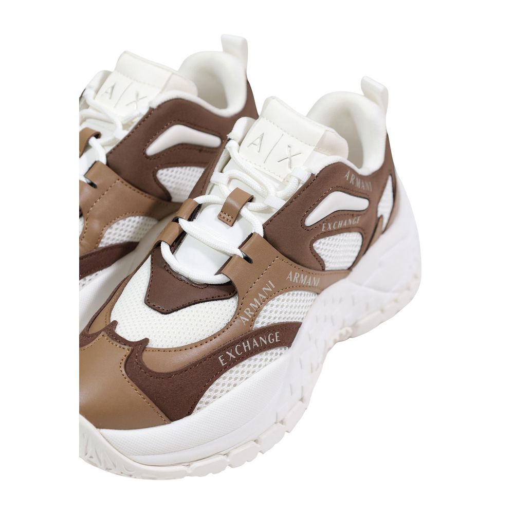 Armani Exchange Women's Chunky Polyester Leather Sneakers - Bicolour
