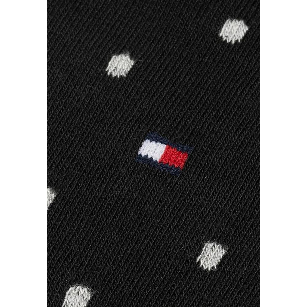 Tommy Hilfiger Women's Stretch Cotton & Polyamide Socks - Black White Patterned