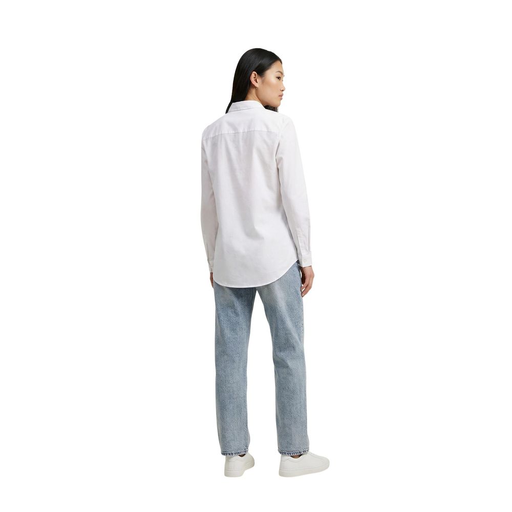 Jacqueline De Yong Heart Women's Stretch Polyester Cotton Blouse - Cream