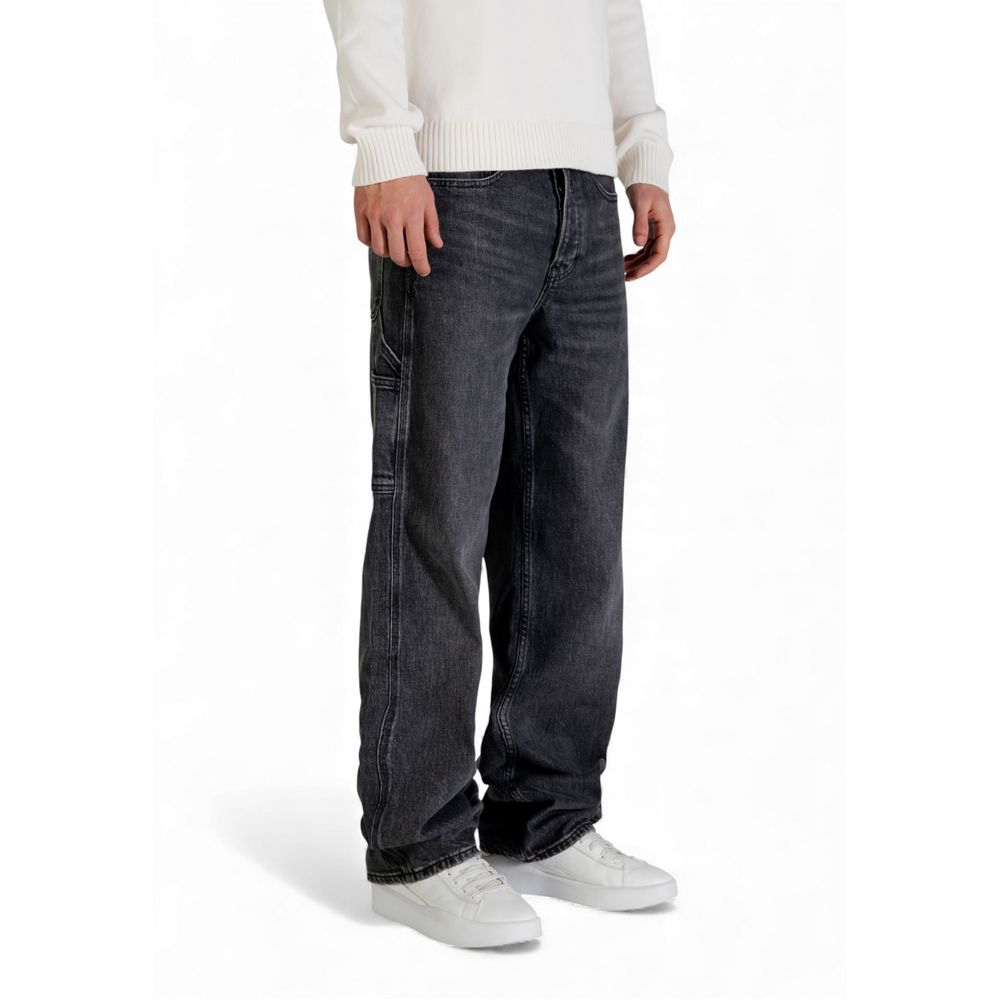 Tommy Hilfiger Jeans Men's Relaxed Fit Regular Stretch Denim Cotton Jeans Jeans - Black