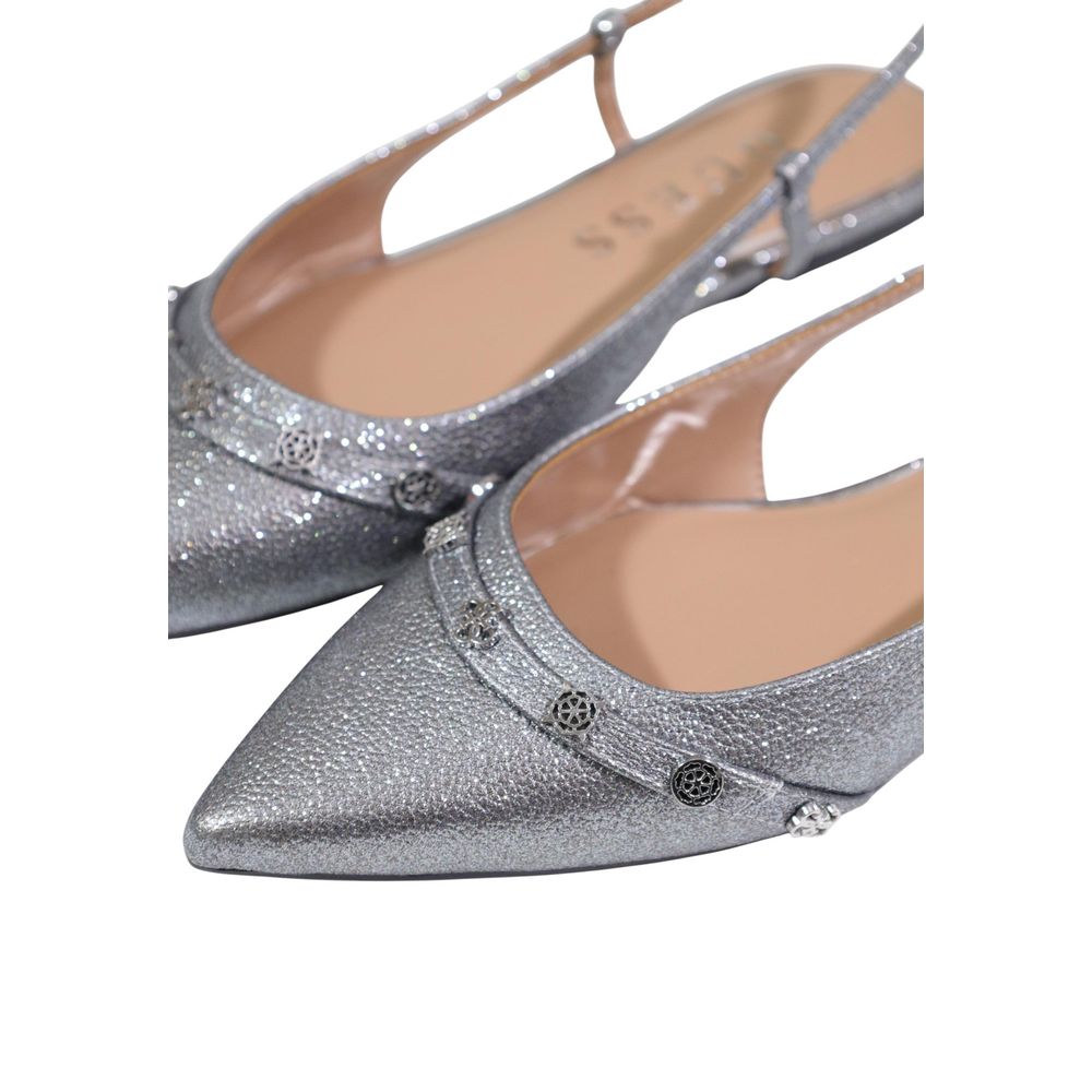 Guess Women's Polyamide Polyester & Cotton Platform Slingback Pumps Heels - Gray