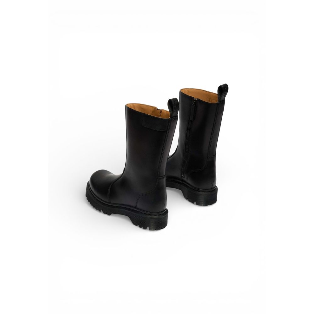 Dr. Martens Women's Calf Leather Ankle Mid-Calf Winter Boots - Black Signature