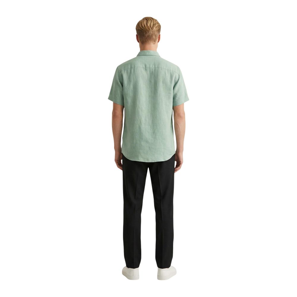 Gianni Lupo Green Linen Shortsleeve Shirt