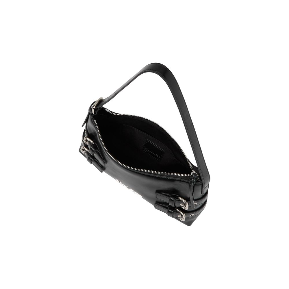 Karl Lagerfeld Polyethylene Polyester & Polyurethane Small Shoulder Handbag - Black