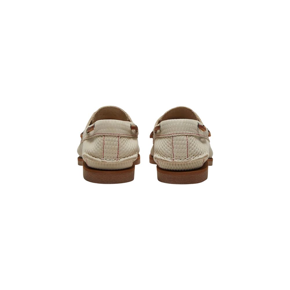 Timberland Women's Leather Platform Loafers Pumps Heels - Beige