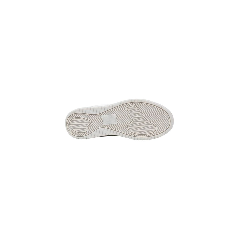 Tommy Hilfiger Jeans Women's Chunky Polyurethane Suede Leather Sneakers - White