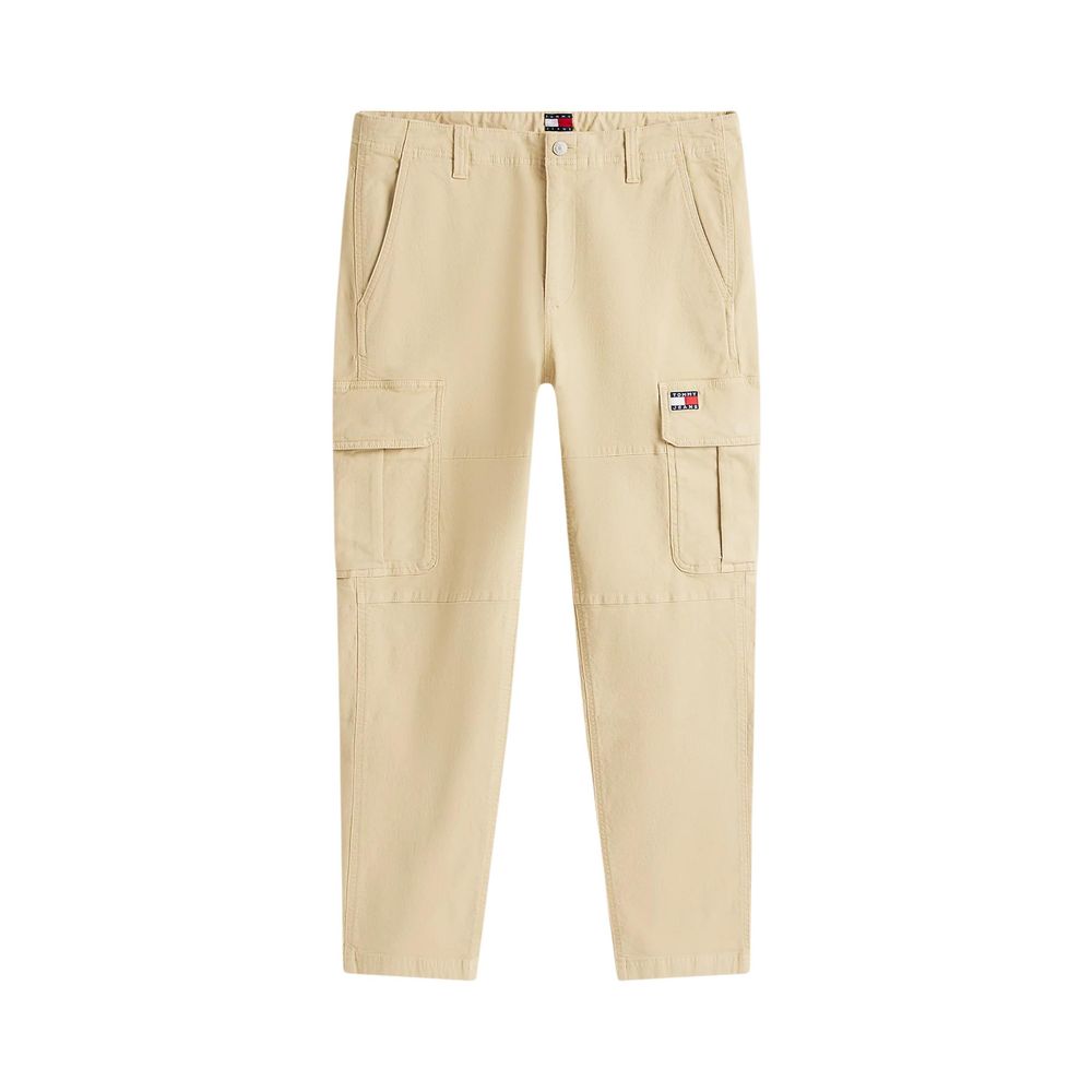 Tommy Hilfiger Jeans Men's Tapered Leg Stretch Cotton Cargo Pants - Beige