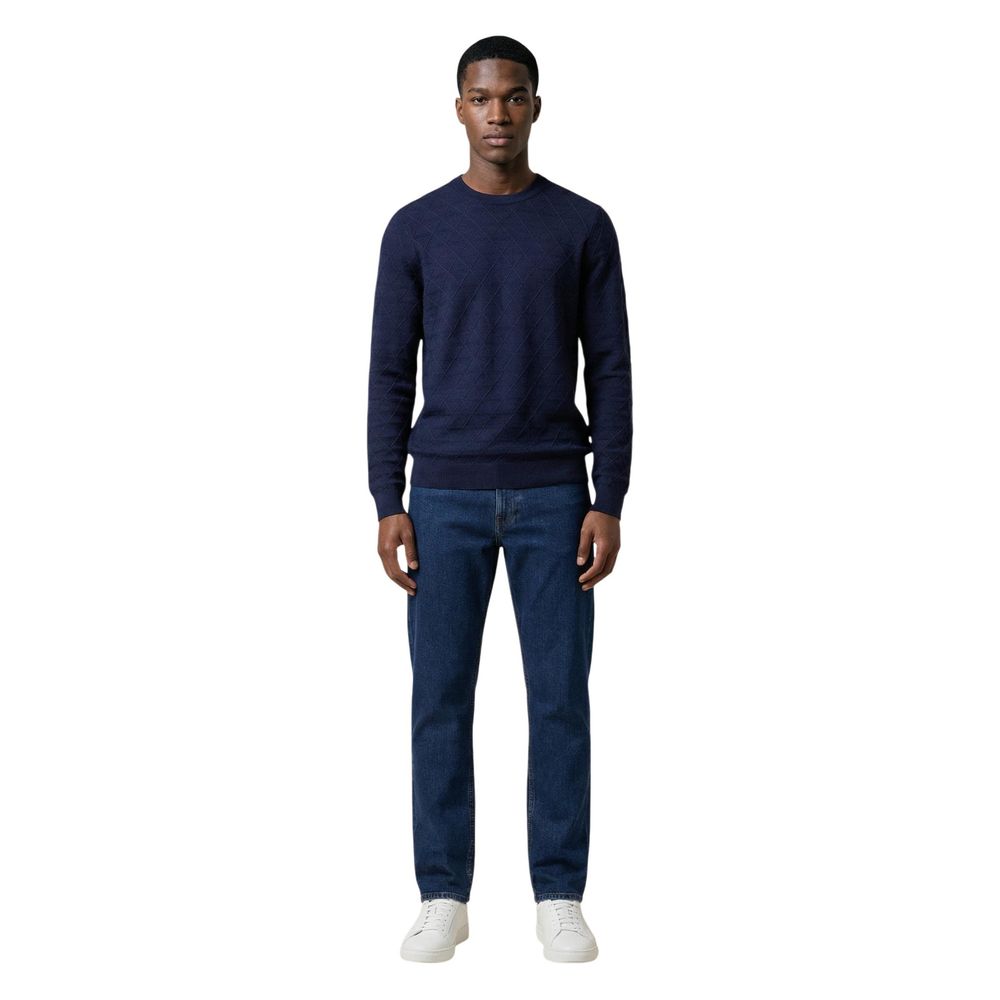 Sweatshirt by Armani Exchange for men in polyamide viscose blue & patterned features an enviable silhouette, showcasing a premium and refined for a truly enviable finish.
